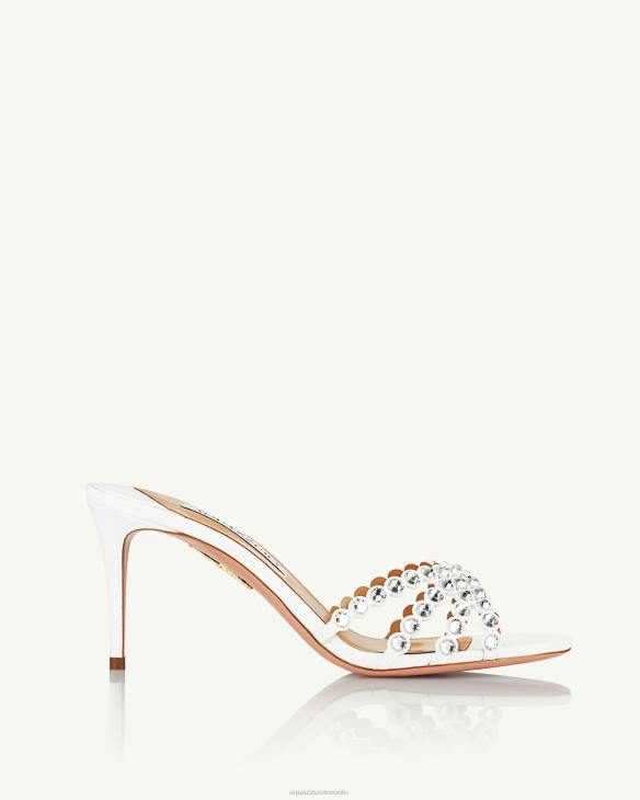 Aquazzura Tequila Mule 75 WHITE 8TLF125