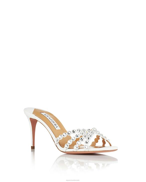 Aquazzura Tequila Mule 75 WHITE 8TLF125