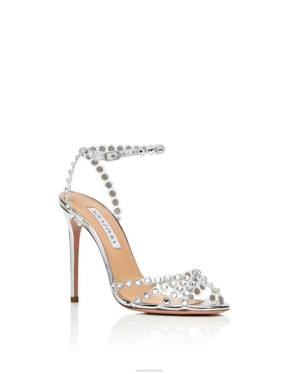 Aquazzura Tequila Plexi Sandal 105 SILVER 8TLF80