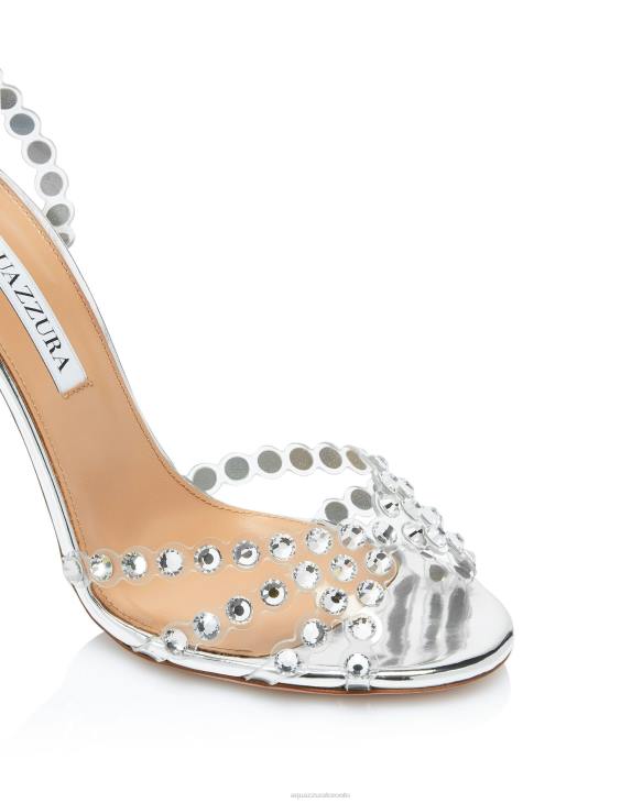 Aquazzura Tequila Plexi Sandal 105 SILVER 8TLF80