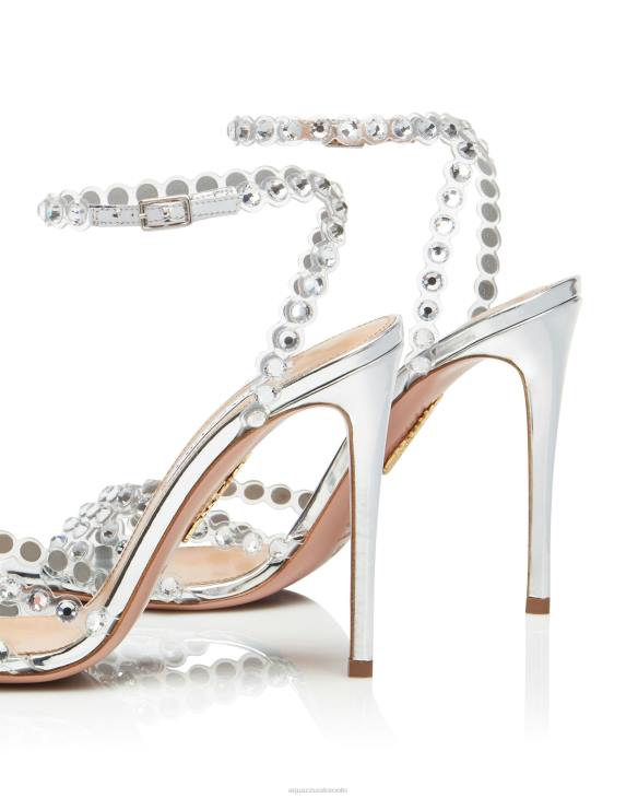 Aquazzura Tequila Plexi Sandal 105 SILVER 8TLF80