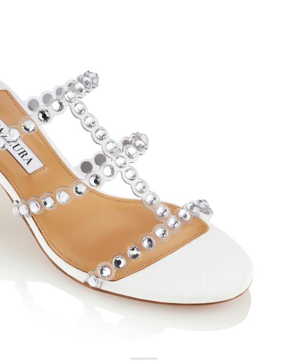 Aquazzura Tequila Plexi Sandal 50 WHITE 8TLF78