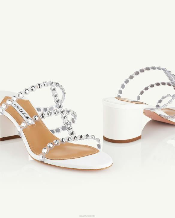 Aquazzura Tequila Plexi Sandal 50 WHITE 8TLF78