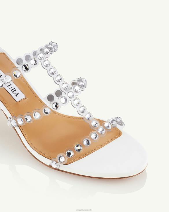 Aquazzura Tequila Plexi Sandal 50 WHITE 8TLF78