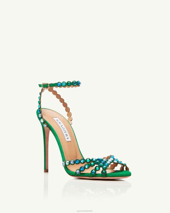 Aquazzura Tequila Sandal 105 GREEN 8TLF123