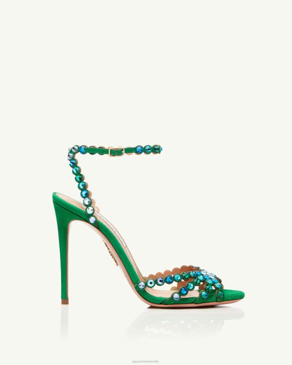 Aquazzura Tequila Sandal 105 GREEN 8TLF123