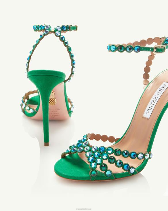 Aquazzura Tequila Sandal 105 GREEN 8TLF123