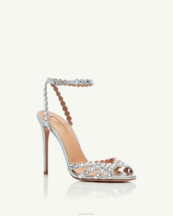 Aquazzura Tequila Sandal 105 SILVER 8TLF133