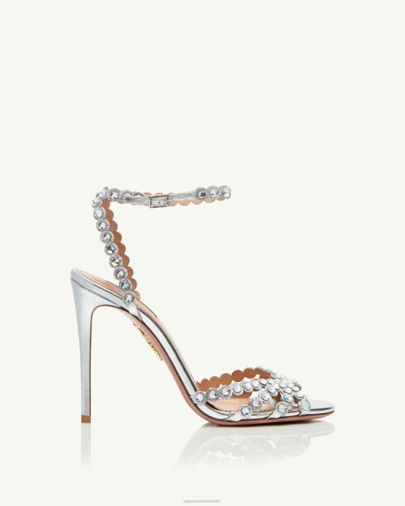 Aquazzura Tequila Sandal 105 SILVER 8TLF133