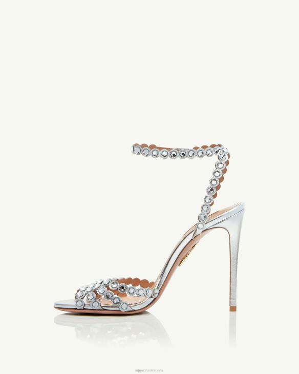 Aquazzura Tequila Sandal 105 SILVER 8TLF133