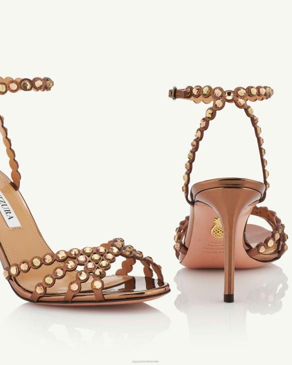 Aquazzura Tequila Sandal 85 BROWN 8TLF86