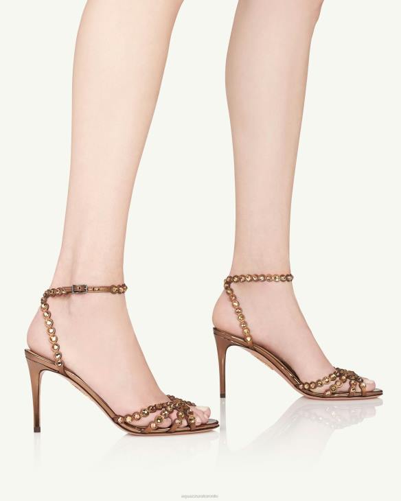 Aquazzura Tequila Sandal 85 BROWN 8TLF86