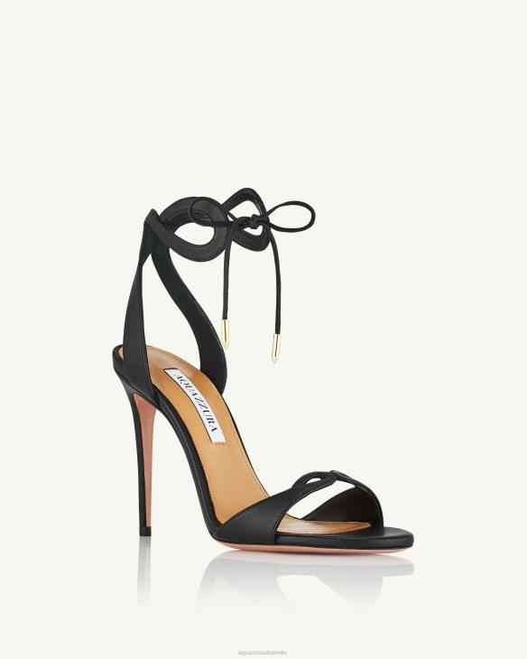 Aquazzura Tessa Sandal 105 BLACK 8TLF120