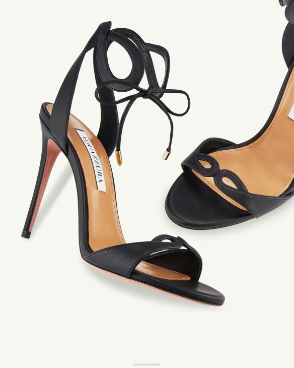 Aquazzura Tessa Sandal 105 BLACK 8TLF120