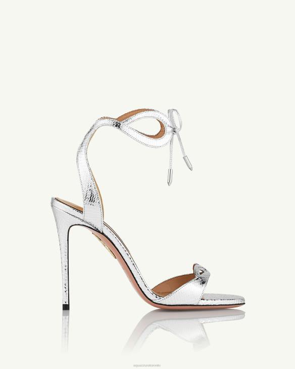 Aquazzura Tessa Sandal 105 SILVER 8TLF148