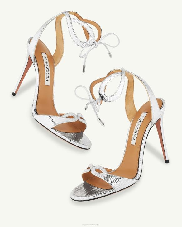 Aquazzura Tessa Sandal 105 SILVER 8TLF148