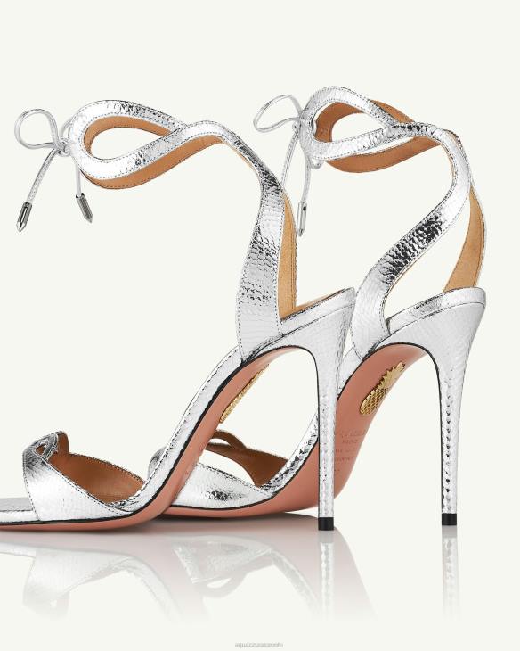 Aquazzura Tessa Sandal 105 SILVER 8TLF148