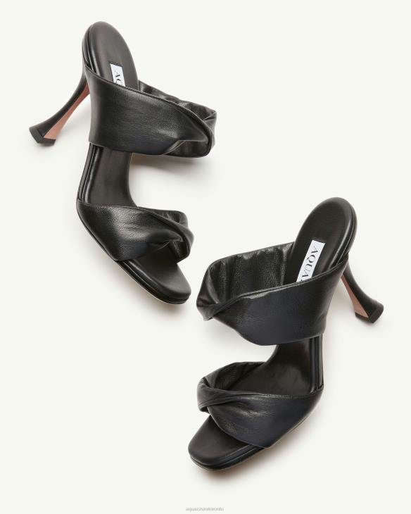 Aquazzura Twist Sandal 95 BLACK 8TLF45