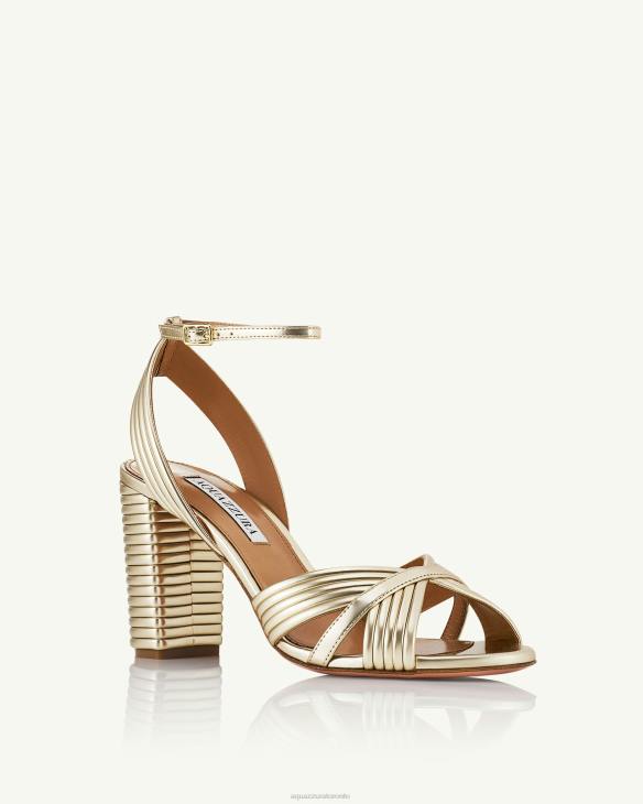 Aquazzura Very Sundance Sandal 85 GOLD 8TLF57