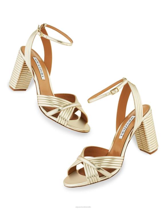 Aquazzura Very Sundance Sandal 85 GOLD 8TLF57