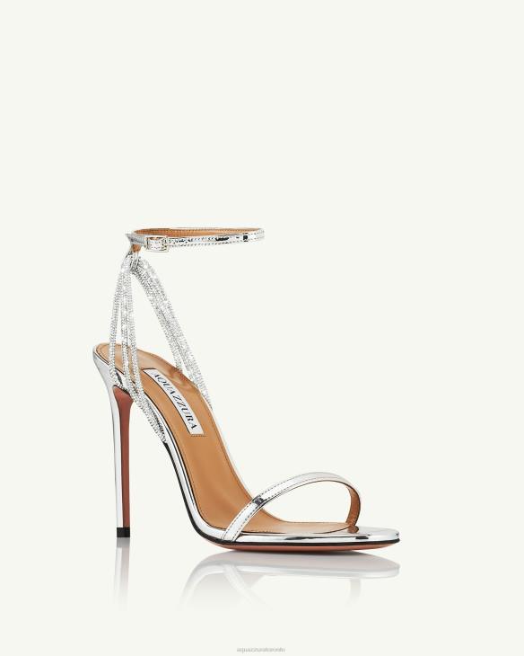 Aquazzura Wild At Heart Sandal 105 SILVER 8TLF82