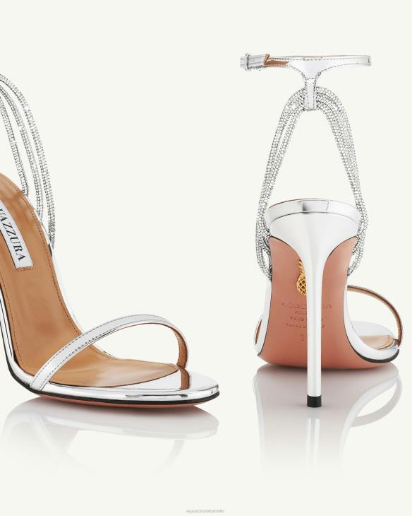 Aquazzura Wild At Heart Sandal 105 SILVER 8TLF82