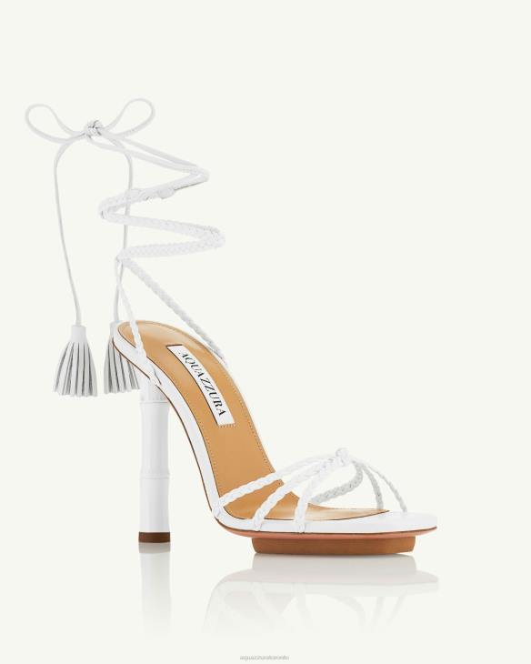 Aquazzura Wild Bamboo Sandal 115 WHITE 8TLF19