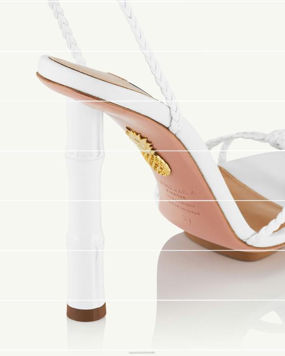 Aquazzura Wild Bamboo Sandal 115 WHITE 8TLF19