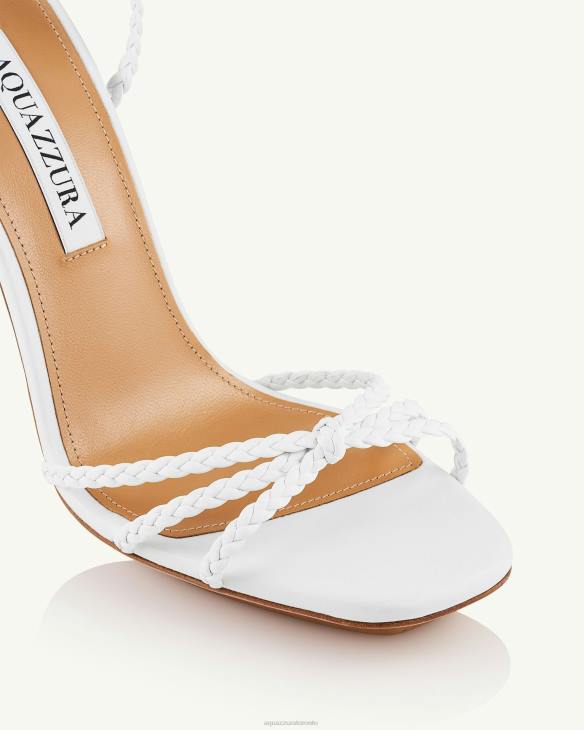 Aquazzura Wild Bamboo Sandal 115 WHITE 8TLF19