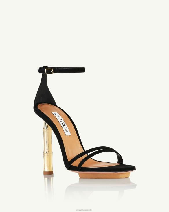 Aquazzura Wild Nights Sandal 115 BLACK 8TLF2