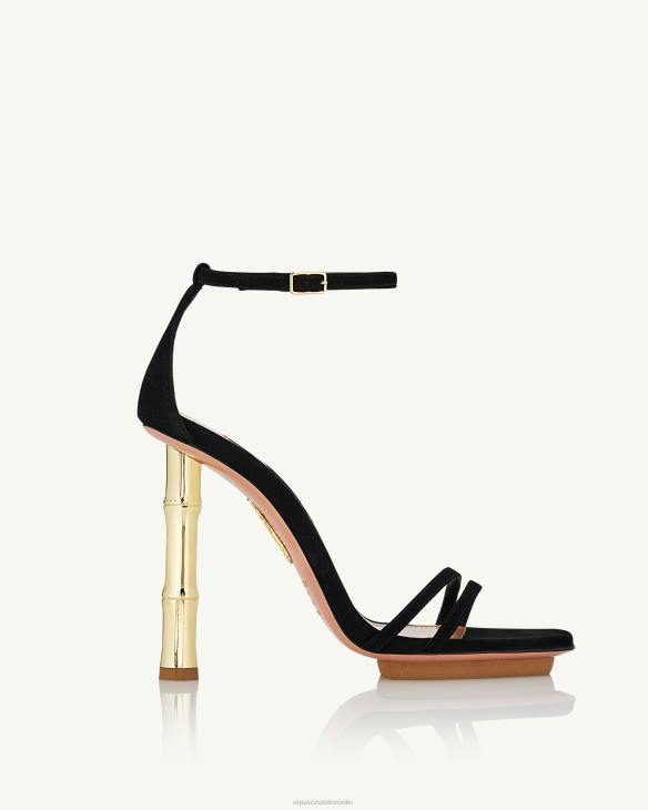 Aquazzura Wild Nights Sandal 115 BLACK 8TLF2