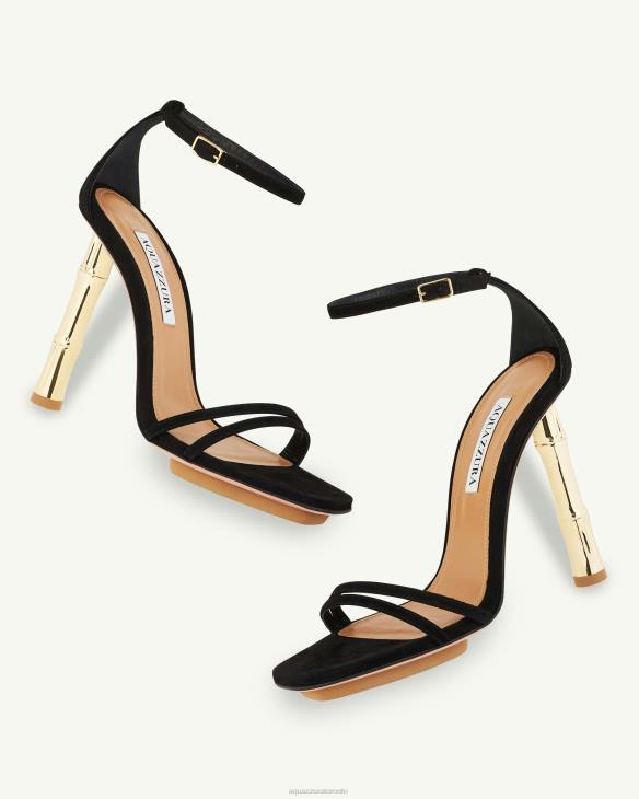 Aquazzura Wild Nights Sandal 115 BLACK 8TLF2