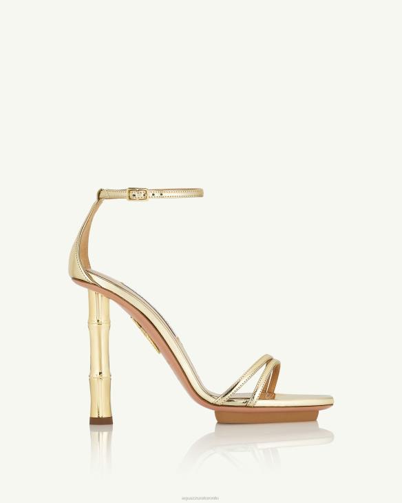 Aquazzura Wild Nights Sandal 115 GOLD 8TLF1