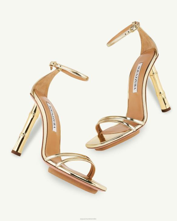 Aquazzura Wild Nights Sandal 115 GOLD 8TLF1