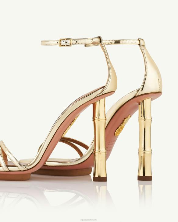 Aquazzura Wild Nights Sandal 115 GOLD 8TLF1