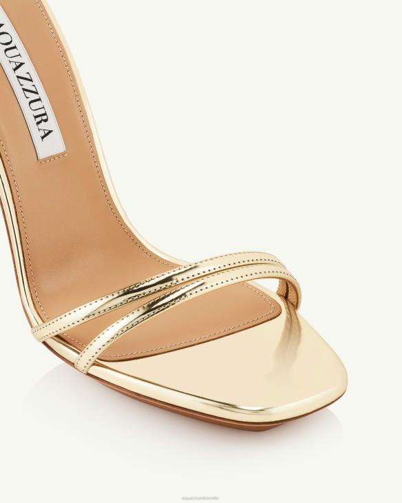 Aquazzura Wild Nights Sandal 115 GOLD 8TLF1