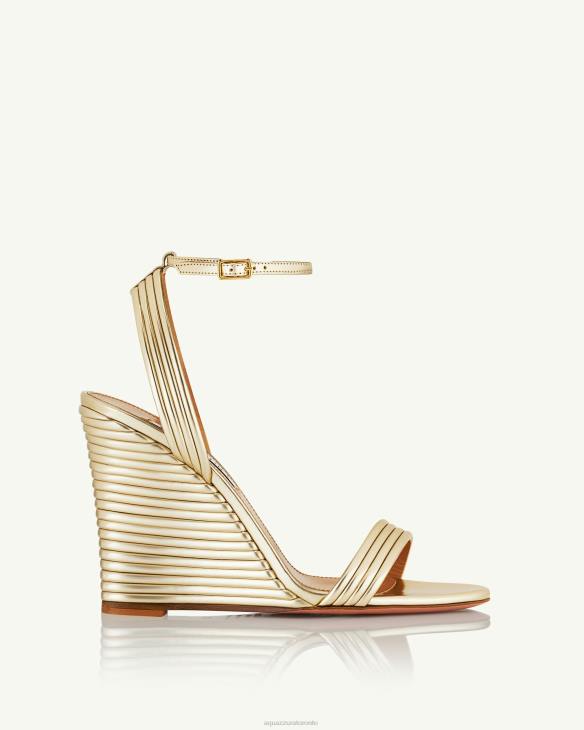 Aquazzura Wow Wedge 95 GOLD 8TLF84