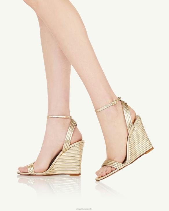 Aquazzura Wow Wedge 95 GOLD 8TLF84