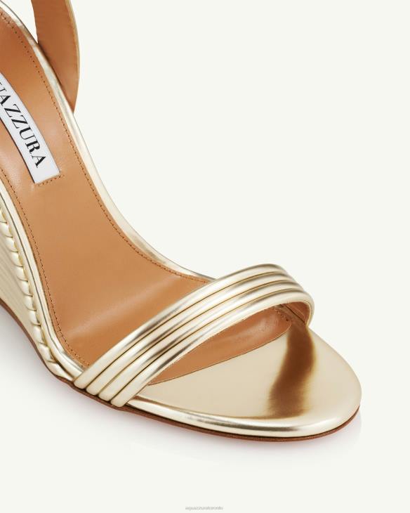 Aquazzura Wow Wedge 95 GOLD 8TLF84