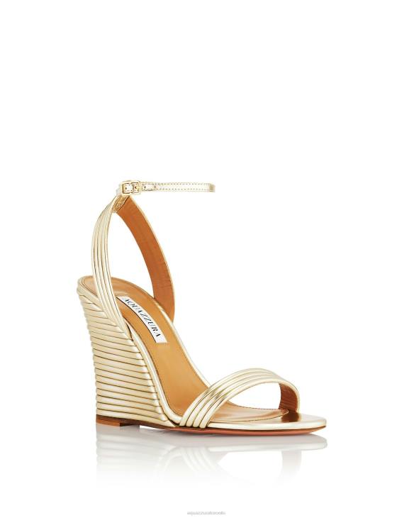 Aquazzura Wow Wedge 95 GOLD 8TLF84