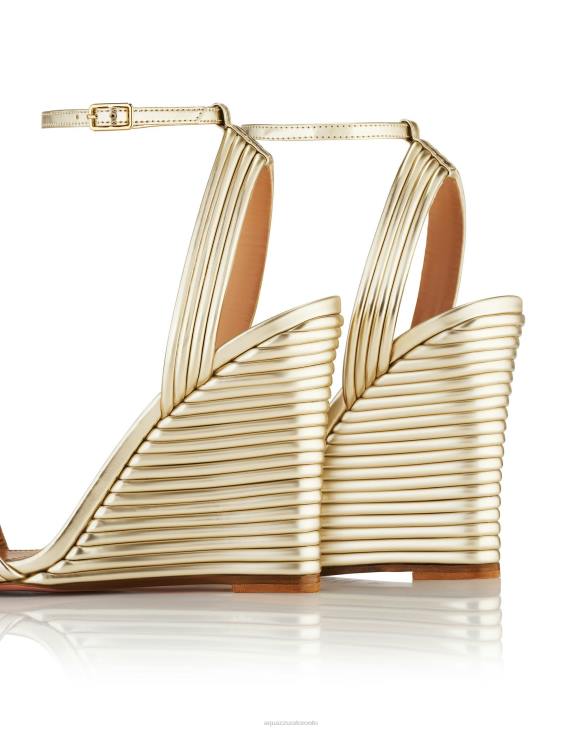 Aquazzura Wow Wedge 95 GOLD 8TLF84